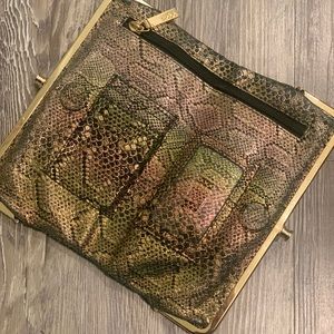 Snakeskin iridescent hobo wallet